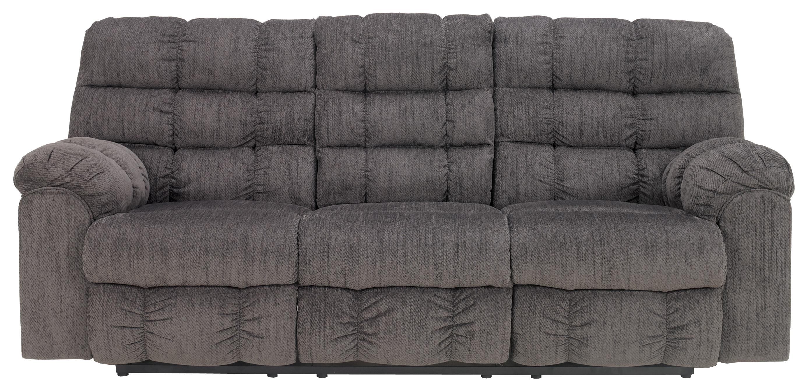 Fabric reclining sofa with 2025 drop down table